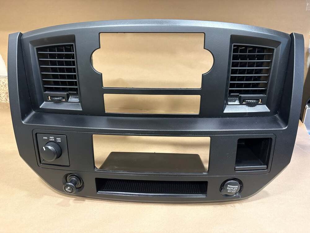 2006-2008 Dodge Ram Center Dash Trim Bezel with AC Vents Black